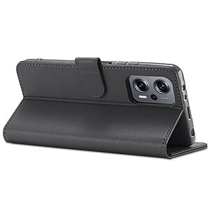 Θήκη Xiaomi Poco M5 LC.IMEEKE PU Leather Series με βάση στήριξης, υποδοχές καρτών και μαγνητικό κούμπωμα μαύρο - Image 4