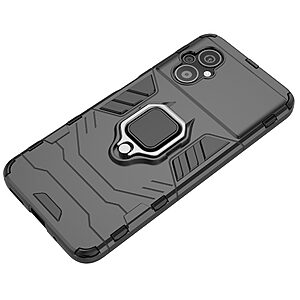 Θήκη Xiaomi Poco M5 Mad Mask Πλάτη Thin Armor με Μαγνητικό δαχτυλίδι και Βάση στήριξης TPU μαύρο - Image 4