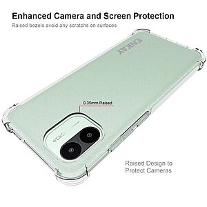 Θήκη Xiaomi Redmi A1 / A2 ENKAY Silicone Sockproof Anti-Slip Transparent Πλάτη TPU - Image 3