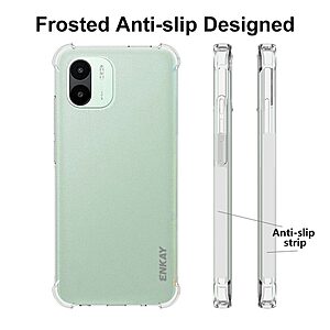 Θήκη Xiaomi Redmi A1 / A2 ENKAY Silicone Sockproof Anti-Slip Transparent Πλάτη TPU - Image 4