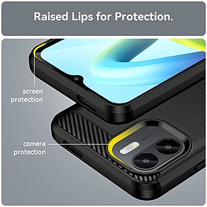 Θήκη Xiaomi Redmi A1 / A2 Mad Mask Brushed TPU Carbon Πλάτη μαύρο - Image 5