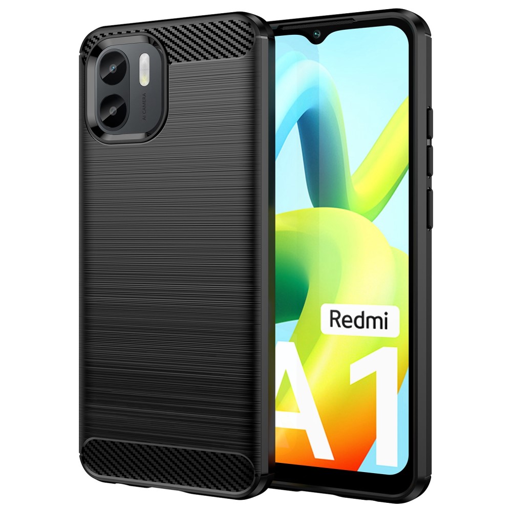 Θήκη Xiaomi Redmi A1 Mad Mask Brushed TPU Carbon Πλάτη μαύρο