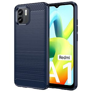 Θήκη Xiaomi Redmi A1 Mad Mask Brushed TPU Carbon Πλάτη μπλε