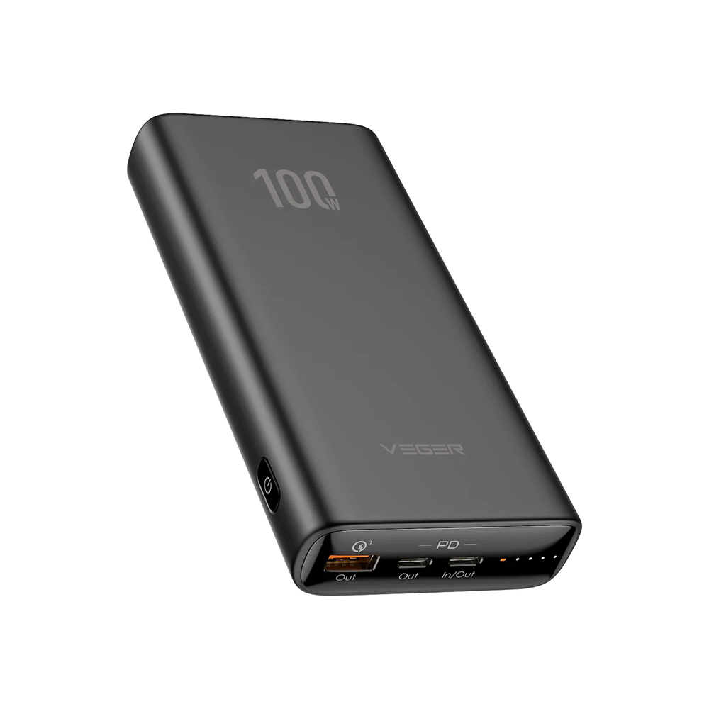 power-bank-veger-t100-1 Power Bank VEGER (T100) για Laptop με PD 100W έξοδος & PD 45W είσοδος, 3 x USB Fast Charging 20000mah