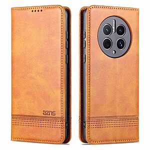 Θήκη Huawei Mate 50 Pro AZNS Litchi Retro V4 Texture Leather με βάση στήριξης