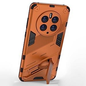 Θήκη Huawei Mate 50 Pro OEM Armor Guard Kickstand με ενισχυμένη Πλάτη και Βάση στήριξης από σκλήρό Premium TPU πορτοκαλί - Image 3