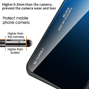 Θήκη Huawei Mate 50 Pro OEM Gradient Color Laser Carving Tempered Glass Πλάτη TPU ροζ / μωβ - Image 5