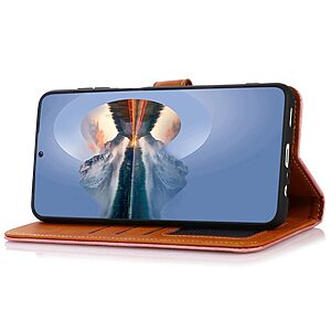 Θήκη Huawei Nova 10 SE KHAZNEH Leather Wallet Golden Clasp με βάση στήριξης, υποδοχές καρτών και μαγνητικό κούμπωμα ροζ χρυσό - Image 3