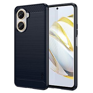 Θήκη Huawei Nova 10 SE MOFI Brushed V2 TPU Carbon Πλάτη μπλε