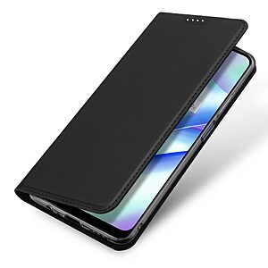 Θήκη Realme C33 DUX DUCIS Skin Pro Series με βάση στήριξης, υποδοχή καρτών και μαγνητικό κούμπωμα Flip Wallet από συνθετικό δέρμα και TPU μαύρο - Image 4