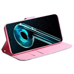 Θήκη Realme C33 OEM Rare Flower με βάση στήριξης, υποδοχές καρτών και μαγνητικό κούμπωμα Flip Wallet από συνθετικό δέρμα και TPU - Image 3