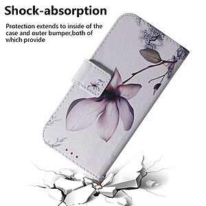 Θήκη Realme C33 OEM Rare Flower με βάση στήριξης, υποδοχές καρτών και μαγνητικό κούμπωμα Flip Wallet από συνθετικό δέρμα και TPU - Image 5