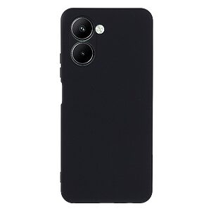 Θήκη Realme C33 OEM Soft Liquid Silicone Πλάτη σιλικόνης με κορδόνι μαύρο - Image 3
