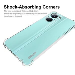 Θήκη Realme C33 Enkay Silicone Sockproof Anti-Slip Transparent Πλάτη TPU - Image 2