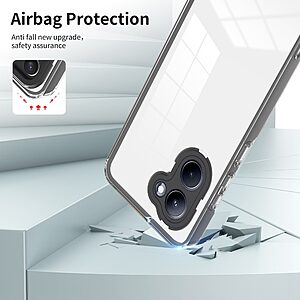 Θήκη Realme C33 Mad Mask Hybrid Sockproof v2 Transparent frame πλάτη από αντικραδασμικό TPU μαύρο - Image 3