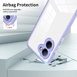 Θήκη Realme C33 Mad Mask Hybrid Sockproof v2 Transparent frame πλάτη από αντικραδασμικό TPU μωβ - Image 3