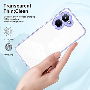 Θήκη Realme C33 Mad Mask Hybrid Sockproof v2 Transparent frame πλάτη από αντικραδασμικό TPU μωβ - Image 4
