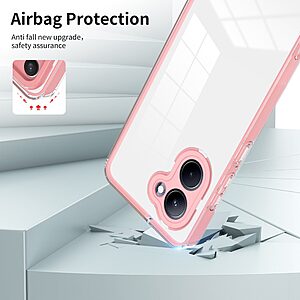 Θήκη Realme C33 Mad Mask Hybrid Sockproof v2 Transparent frame πλάτη από αντικραδασμικό TPU ροζ - Image 3