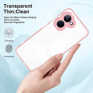 Θήκη Realme C33 Mad Mask Hybrid Sockproof v2 Transparent frame πλάτη από αντικραδασμικό TPU ροζ - Image 4
