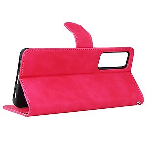 Θήκη TCL 30 / 30+ Mad Mask Litchi Skin Texture Leather με βάση στήριξης, υποδοχές καρτών και μαγνητικό κούμπωμα φούξια - Image 5