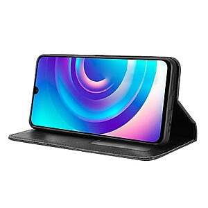 Θήκη TCL 30 / 30+ Mad Mask Folio Series v3 με βάση στήριξης, υποδοχή καρτών και μαγνητικό κούμπωμα Flip Wallet από συνθετικό δέρμα και TPU μαύρο - Image 3