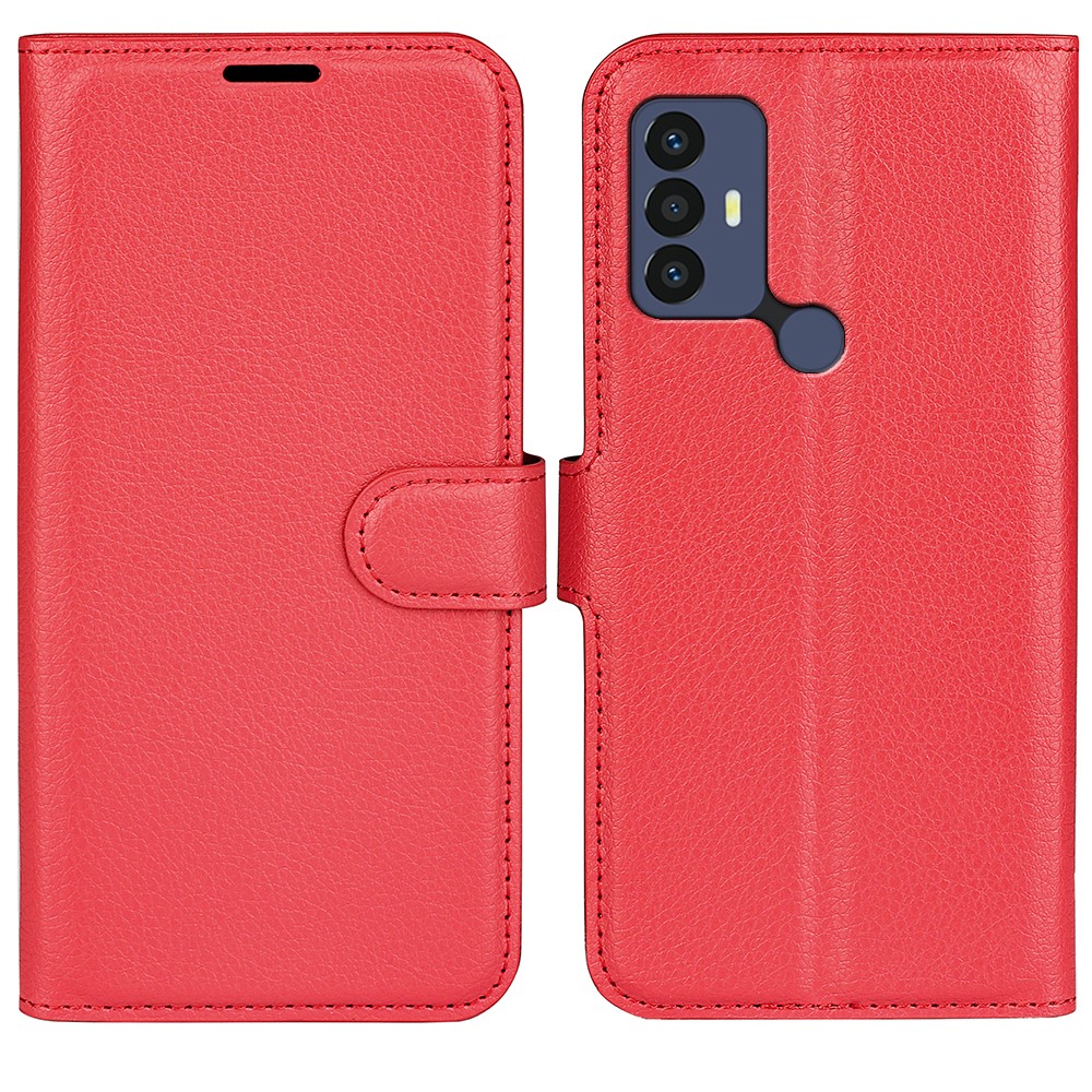 Θήκη TCL 30E / 306 / 30 SE OEM Litchi Skin  Leather με βάση στήριξης
