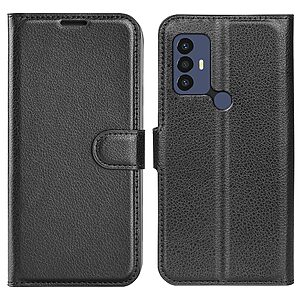 Θήκη TCL 30E / 306 / 30 SE OEM Litchi Skin  Leather με βάση στήριξης