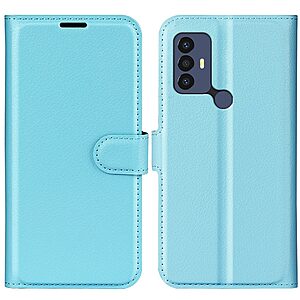 Θήκη TCL 30E / 306 / 30 SE OEM Litchi Skin  Leather με βάση στήριξης