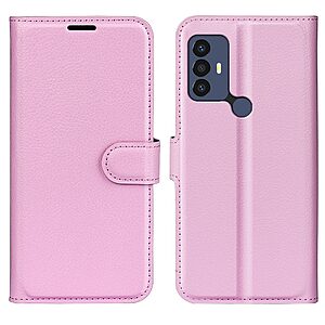 Θήκη TCL 30E / 306 / 30 SE OEM Litchi Skin  Leather με βάση στήριξης