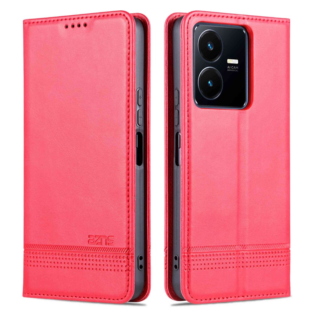 Θήκη Vivo Y22S / Υ35 AZNS Litchi Retro V4 Texture Leather με βάση στήριξης Θήκη Vivo Y22S / Υ35 AZNS Litchi Retro V4 Texture Leather με βάση στήριξης