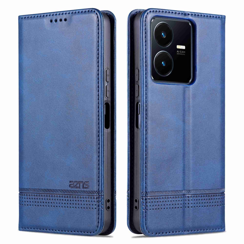 Θήκη Vivo Y22S / Υ35 AZNS Litchi Retro V4 Texture Leather με βάση στήριξης Θήκη Vivo Y22S / Υ35 AZNS Litchi Retro V4 Texture Leather με βάση στήριξης