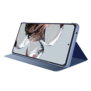 Θήκη Xiaomi 12T 5G / 12T Pro 5G Mad Mask Mirror Surface Series Flip Window δερματίνη ασημί - Image 3