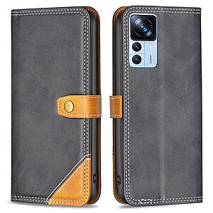 Θήκη Xiaomi 12T 5G / 12T Pro 5G BINFEN COLOR Leather Wallet Double Stitching Lines με βάση στήριξης