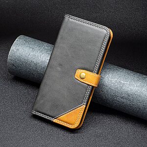 Θήκη Xiaomi 12T 5G / 12T Pro 5G BINFEN COLOR Leather Wallet Double Stitching Lines με βάση στήριξης, υποδοχές καρτών και μαγνητικό κούμπωμα μαύρο - Image 4