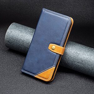 Θήκη Xiaomi 12T 5G / 12T Pro 5G BINFEN COLOR Leather Wallet Double Stitching Lines με βάση στήριξης, υποδοχές καρτών και μαγνητικό κούμπωμα μπλε - Image 4