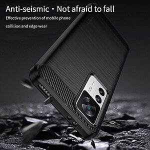 Θήκη Xiaomi 12T 5G / 12T Pro 5G MOFI Brushed V2 TPU Carbon Πλάτη κόκκινο ανοιχτό - Image 5