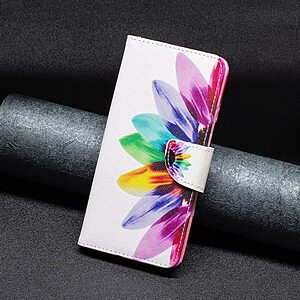 Θήκη Xiaomi Redmi 10 5G OEM Colorful Petals με βάση στήριξης, υποδοχές καρτών και μαγνητικό κούμπωμα Flip Wallet από συνθετικό δέρμα και TPU - Image 5