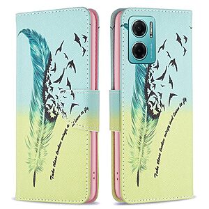 Θήκη Xiaomi Redmi 10 5G OEM Feather & Birds με βάση στήριξης