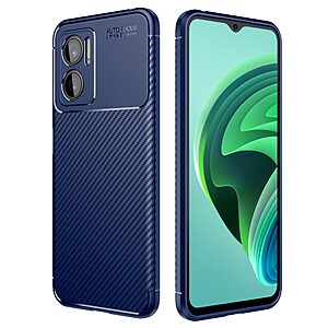 Θήκη Xiaomi Redmi 10 5G Mad Mask Beetle Series Carbon Fiber Πλάτη TPU μπλε