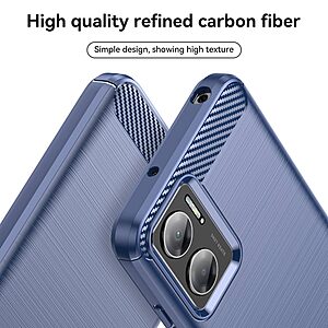 Θήκη Xiaomi Redmi 10 5G Mad Mask Brushed TPU Carbon Πλάτη μπλε - Image 5