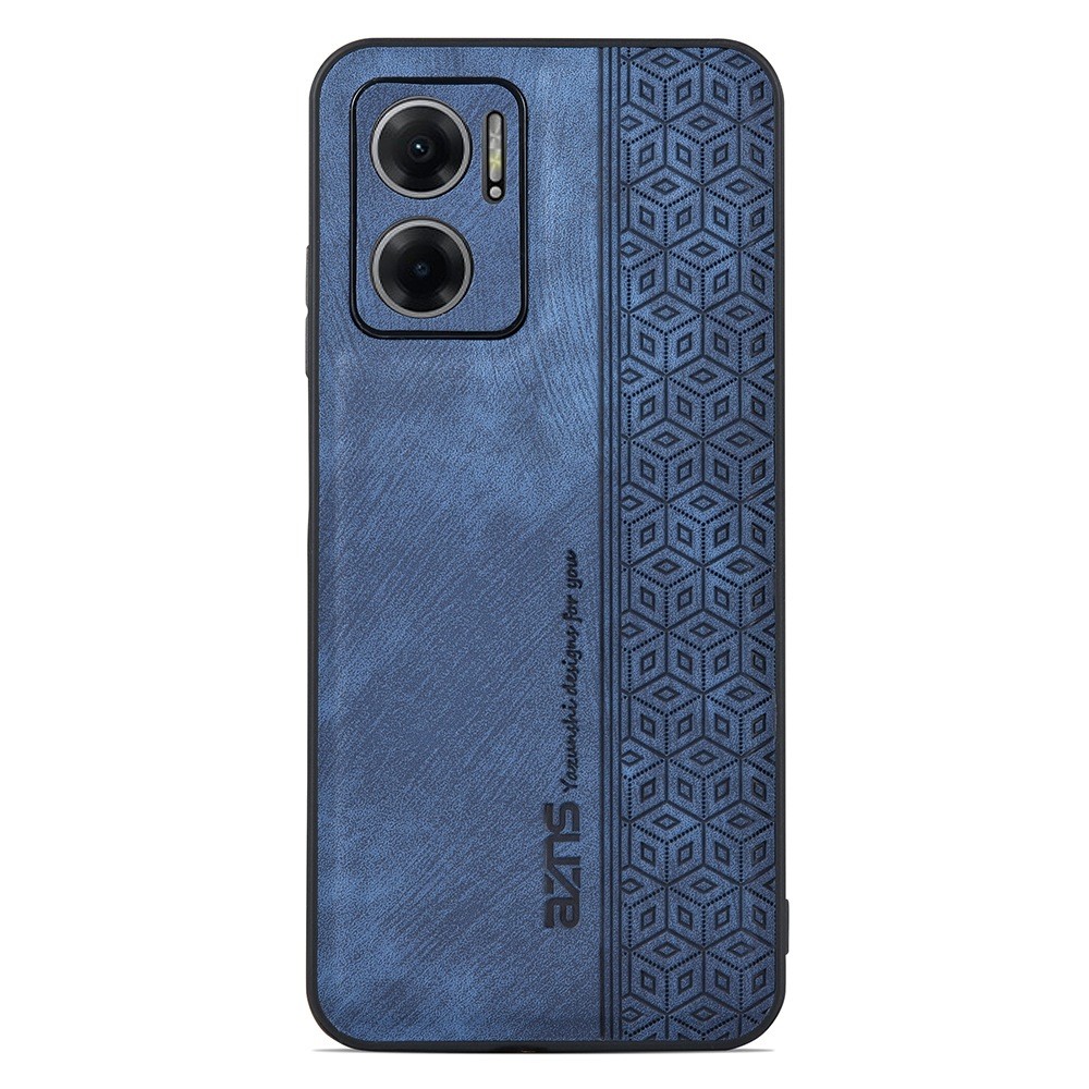 Θήκη Xiaomi Redmi 10 5G AZNS Imprinted Series Πλάτη με ανάγλυφη επιφάνεια από συνθετικό δέρμα και TPU μπλε