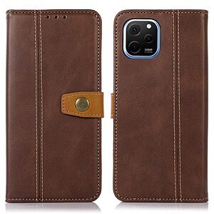 Θήκη Huawei Nova Y61 Mad Mask Leather Wallet Strong Golden Clasp με βάση στήριξης