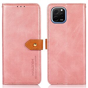 Θήκη Huawei Nova Y61 KHAZNEH Leather Wallet Golden Clasp με βάση στήριξης