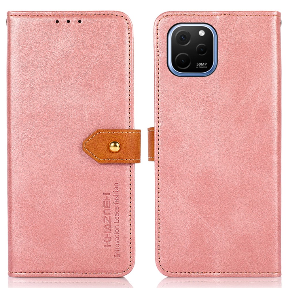 Θήκη Huawei Nova Y61 KHAZNEH Leather Wallet Golden Clasp με βάση στήριξης