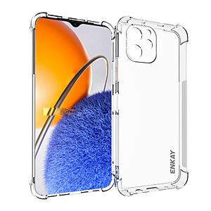 Θήκη Huawei Nova Y61 ENKAY Silicone Sockproof Anti-Slip Transparent Πλάτη TPU
