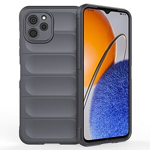 Θήκη Huawei Nova Y61 Mad Mask Rugged Armor από σκληρό Premium TPU γκρι σκούρο