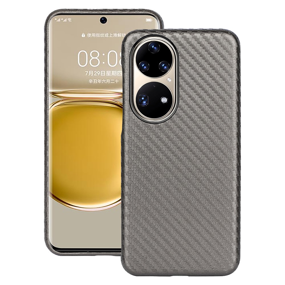 Θήκη Huawei P50 Pro Mad Mask υφή Carbon Fiber Ultra Slim v5 με πλάτη αντικραδασμική από Premium TPU γκρι