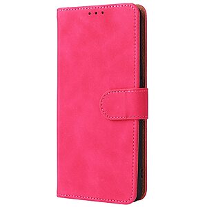 Θήκη TCL 20R 5G OEM Leather Skin touch Feeling v2 με βάση στήριξης, υποδοχές καρτών και μαγνητικό κούμπωμα κόκκινο - Image 3