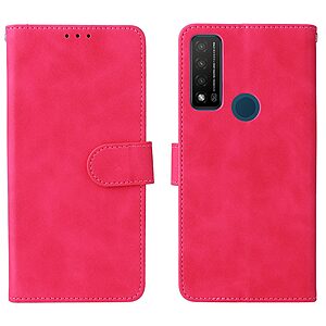 Θήκη TCL 20R 5G OEM Leather Skin touch Feeling v2 με βάση στήριξης