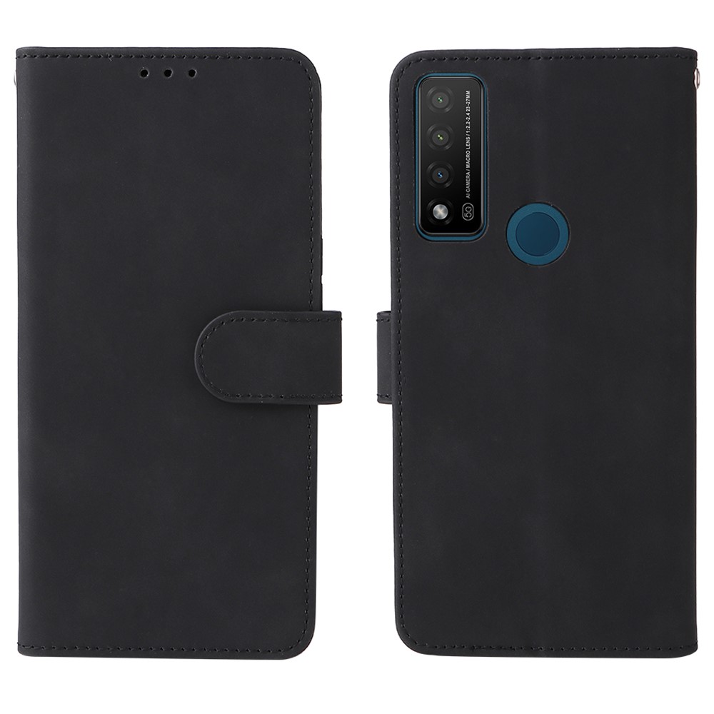 Θήκη TCL 20R 5G OEM Leather Skin touch Feeling v2 με βάση στήριξης